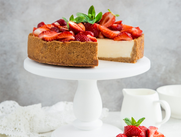 recept melvita grid website cheesecake aardbeien
