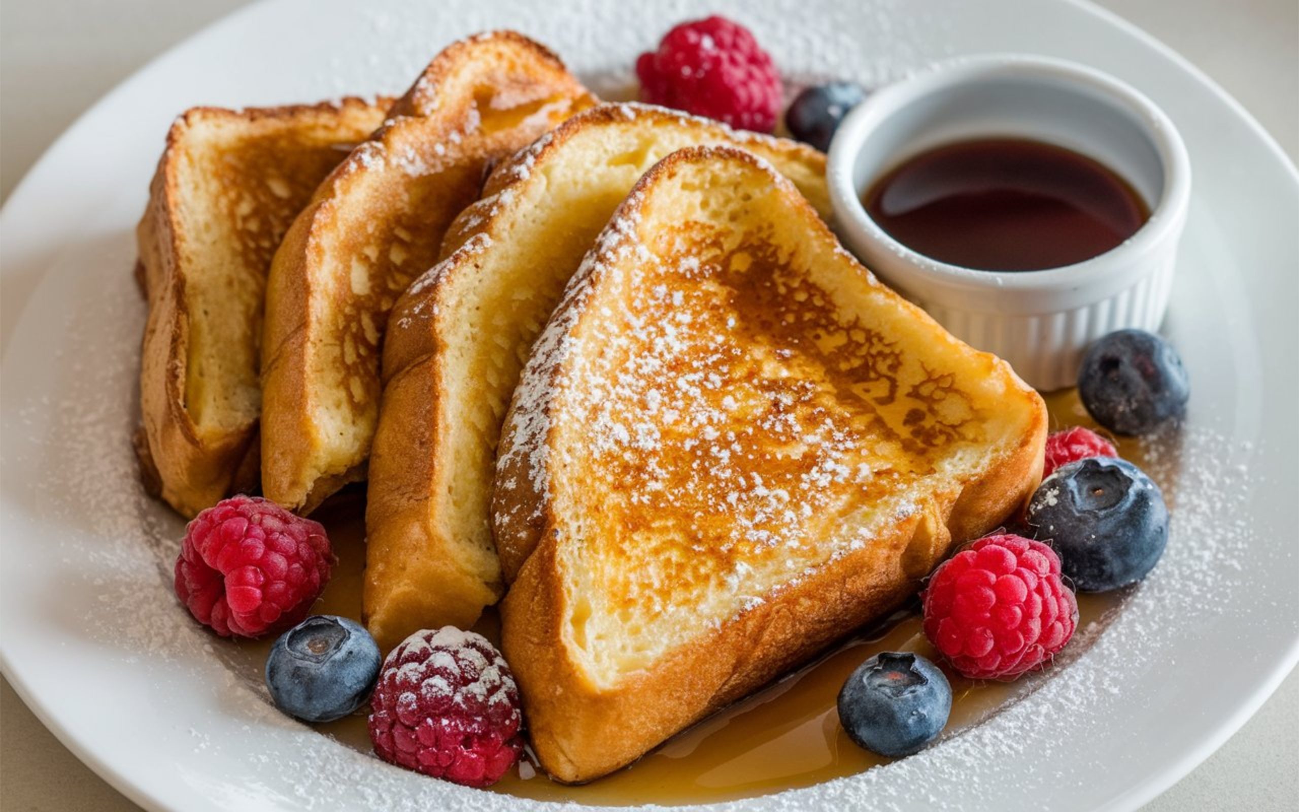 French,Toast:,Bread,Slices,Soaked,In,Egg,Mixture,,Pan-fried,To